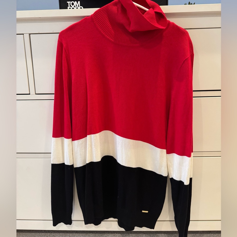 Calvin Klein Sweater - Red, White, and Black